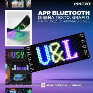 Panel Led Flexible Matriz RGB Bluetooth con Control por Celular - Personaliza Textos y Animaciones en Segundos